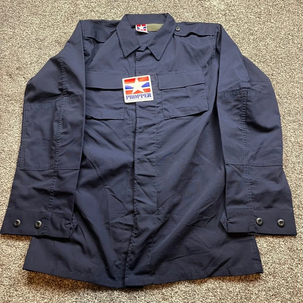 PROPER shirt mens 2xl  Military Field blue Long Sleeve Button Up Tactical  law